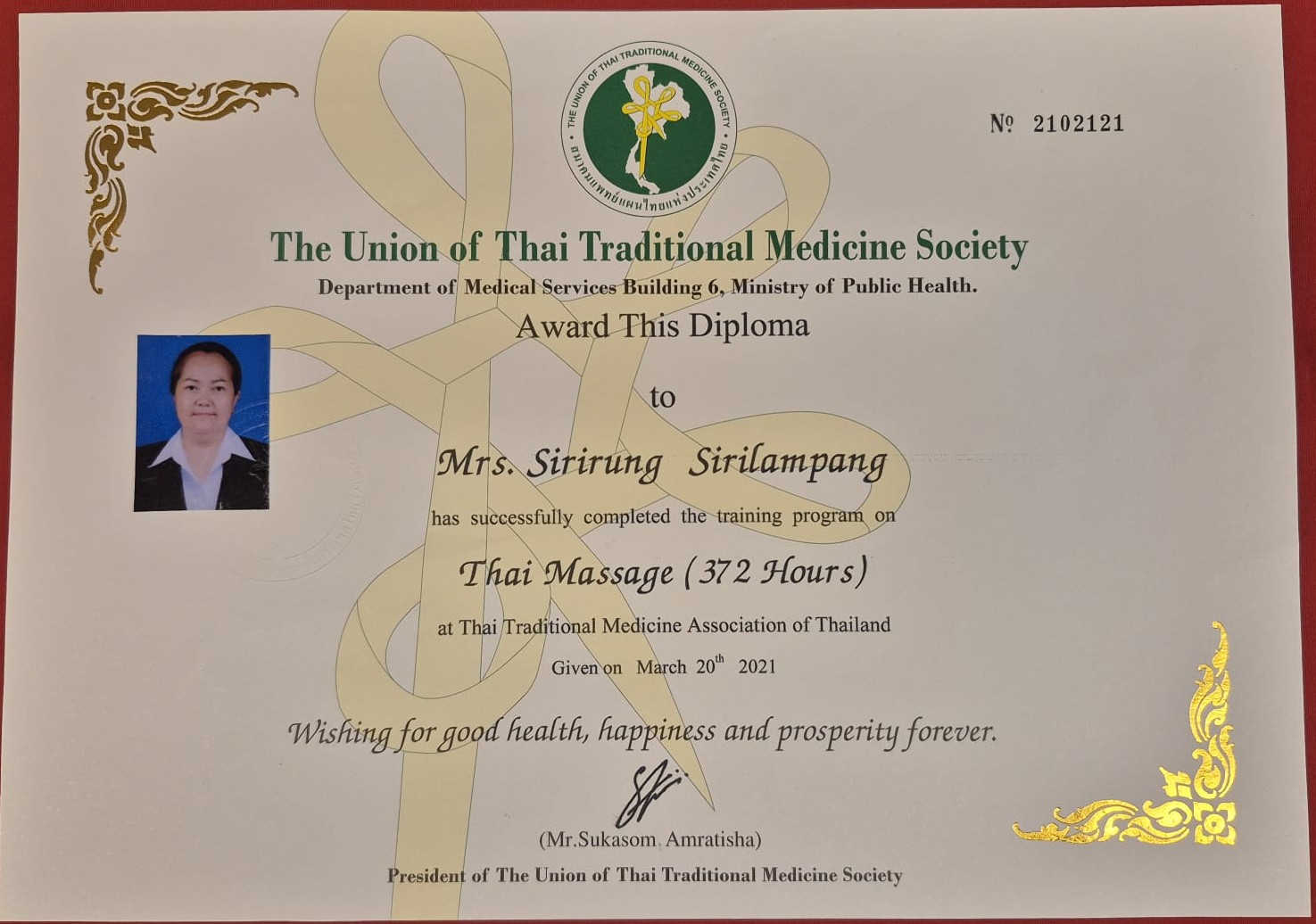 Toy Thai Massage diploma 4