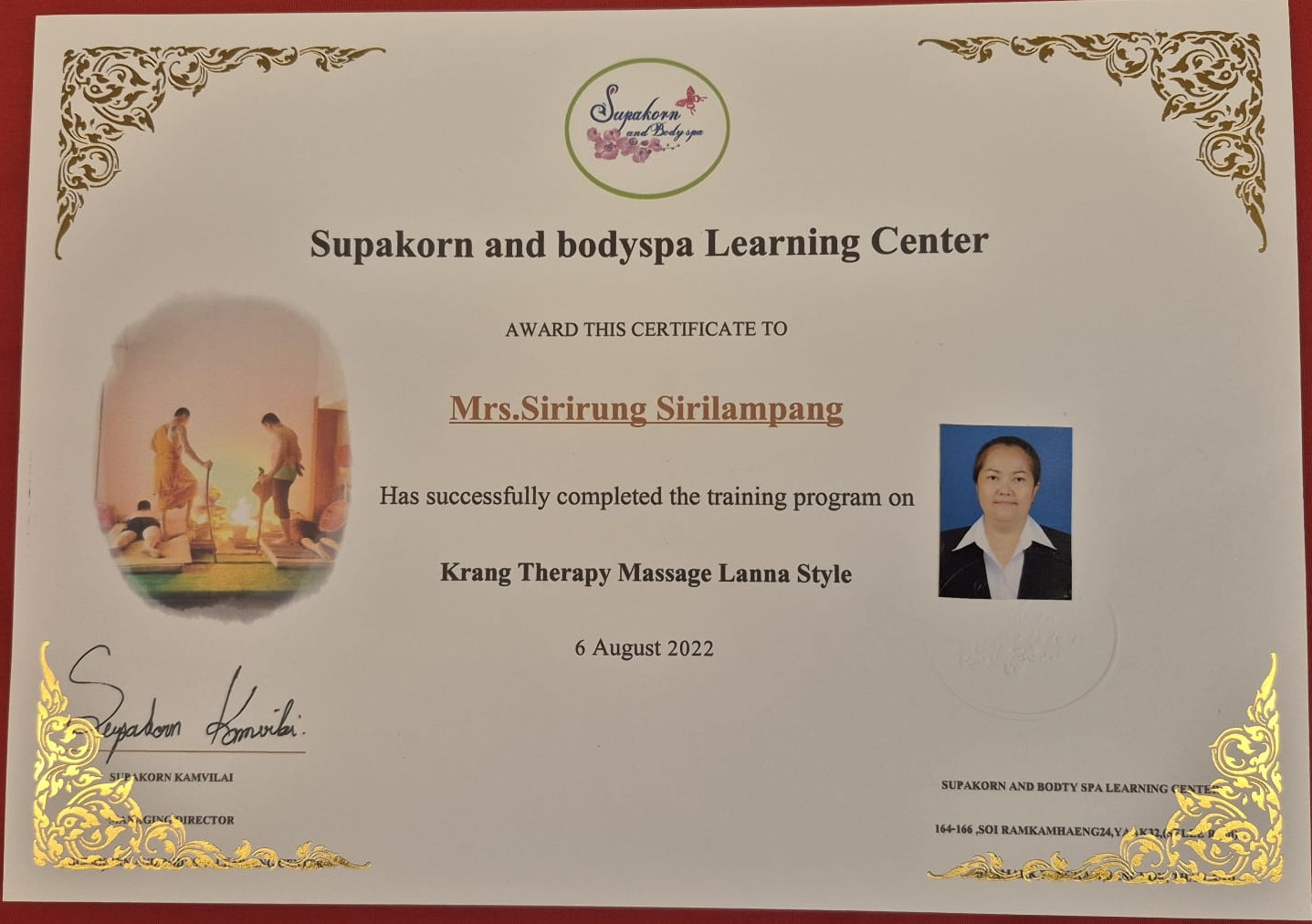Toy Thai Massage diploma 5